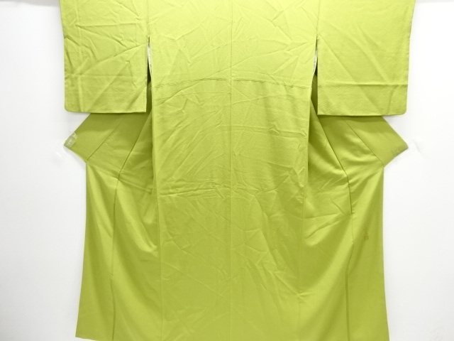 作家物　一つ紋色無地着物